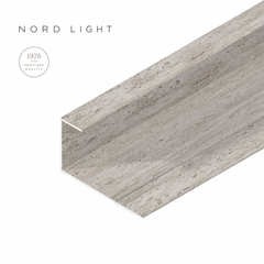MINERA H11 – פס ניתוק וסיומת בגוון טרוורטין מינרלי | NORD LIGHT