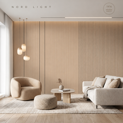 RIGA H20 – חיפוי קיר במראה עץ אלון שטרייף | NORD LIGHT