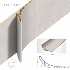 ROCCA H31 – פרופיל קמור בגוון טיח אבן | NORD LIGHT
