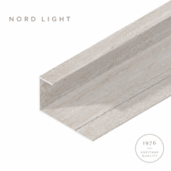 TERRA H10 – פס ניתוק וסיומת בגוון טרוורטין אדמה | NORD LIGHT