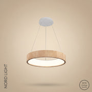 AMON WOOD מנורת תלייה חריצים עץ LED
