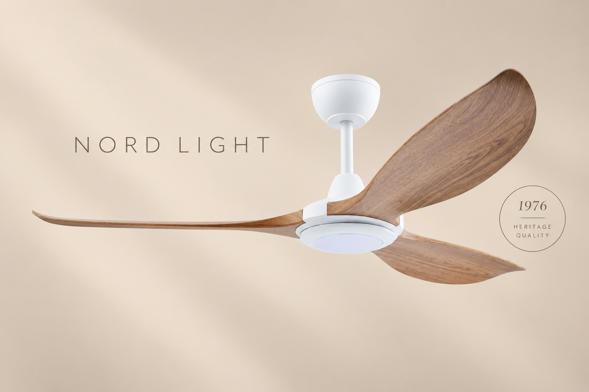 TORNADO IP55 מבית SOHO AIR — מנוע לבן / כנפיים עץ