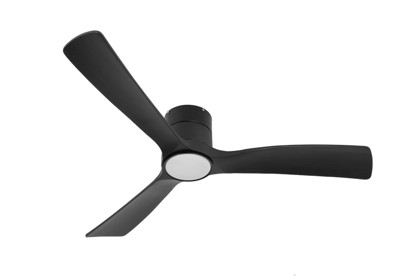 מאוורר צמוד תקרה DC 35W SEVILIA - גימור שחור - כנפיים עץ טבעי