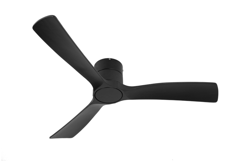 מאוורר צמוד תקרה DC 35W SEVILIA - גימור שחור - כנפיים עץ טבעי