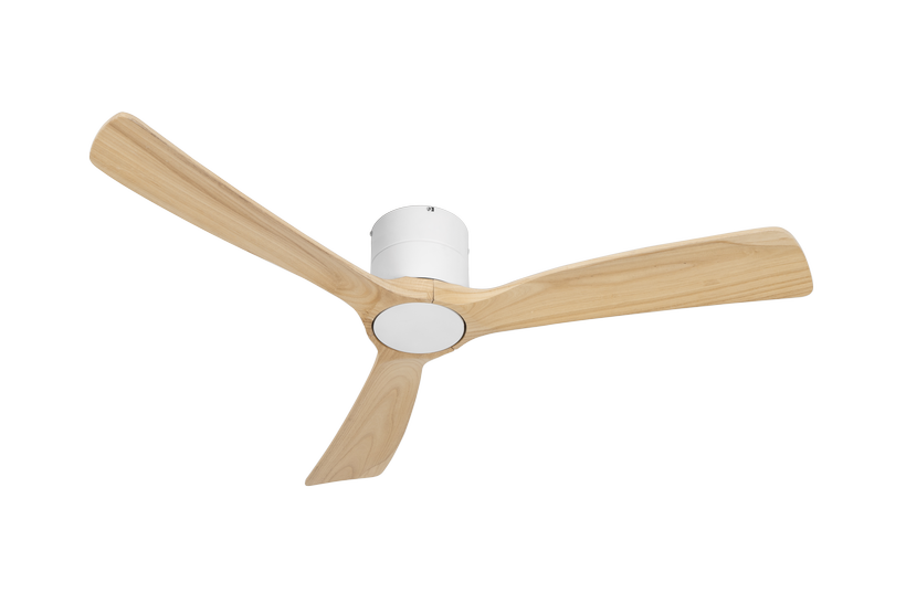 מאוורר צמוד תקרה DC 35W SEVILIA - גימור שחור - כנפיים עץ טבעי